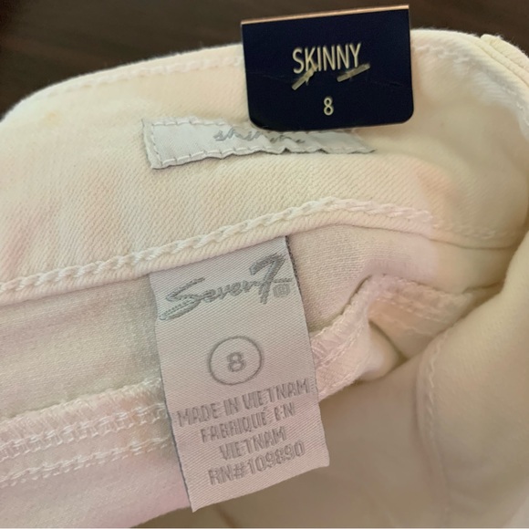 Seven7 Jeans White Skinny Capris for Women Size 8 - Picture 9 of 10